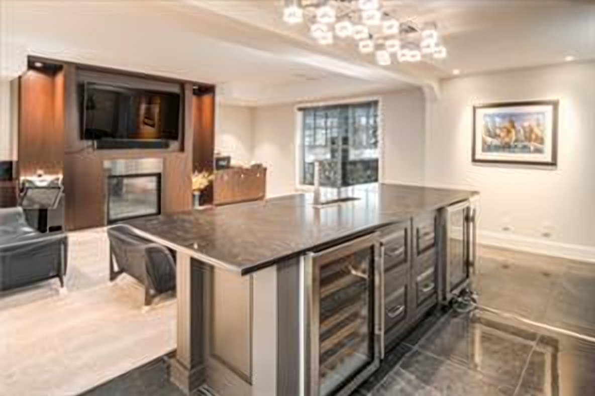Walkout lower level with a fully equipped wet bar